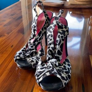 Barely warn cow print Betsey Johnson stilettos